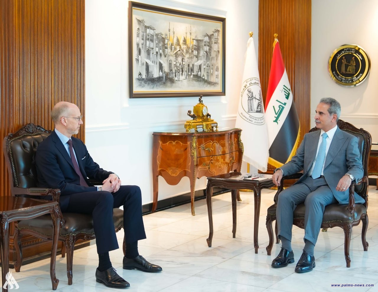 القضاء الأعلى يبحث مع السفارة السعودية سبل التعاون القضائي بين البلدين